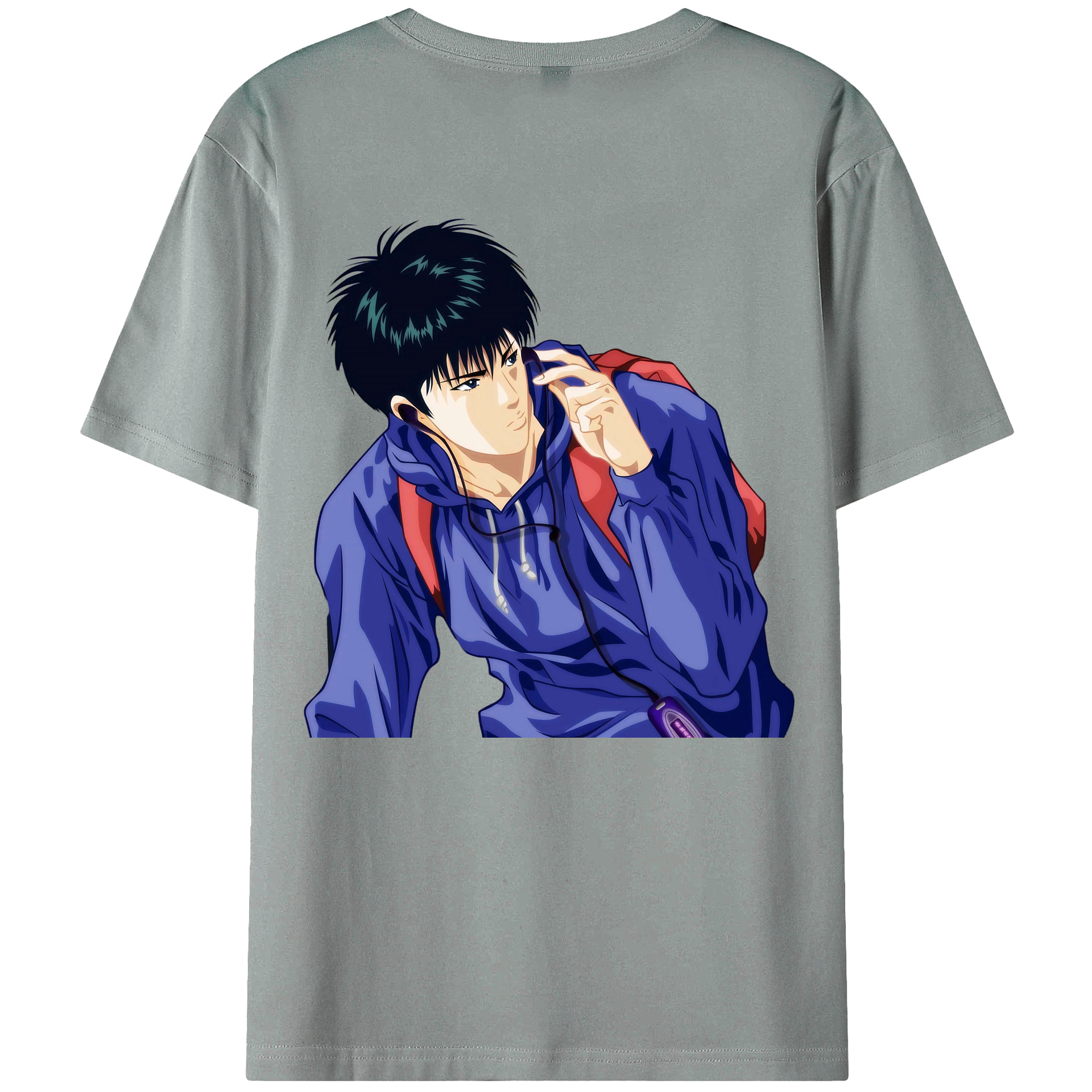 （画像用） SLAM DUNK／スラムダンク 綿100％ メンズ半袖Tシャツ（バックプリント） 通気性